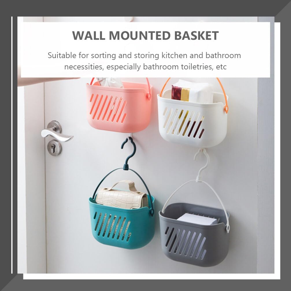 DOITOOL Organizador de ducha colgante, cesta de ducha colgante de plástico con ganchos, cestas de ducha para ducha interior, baño, organización,