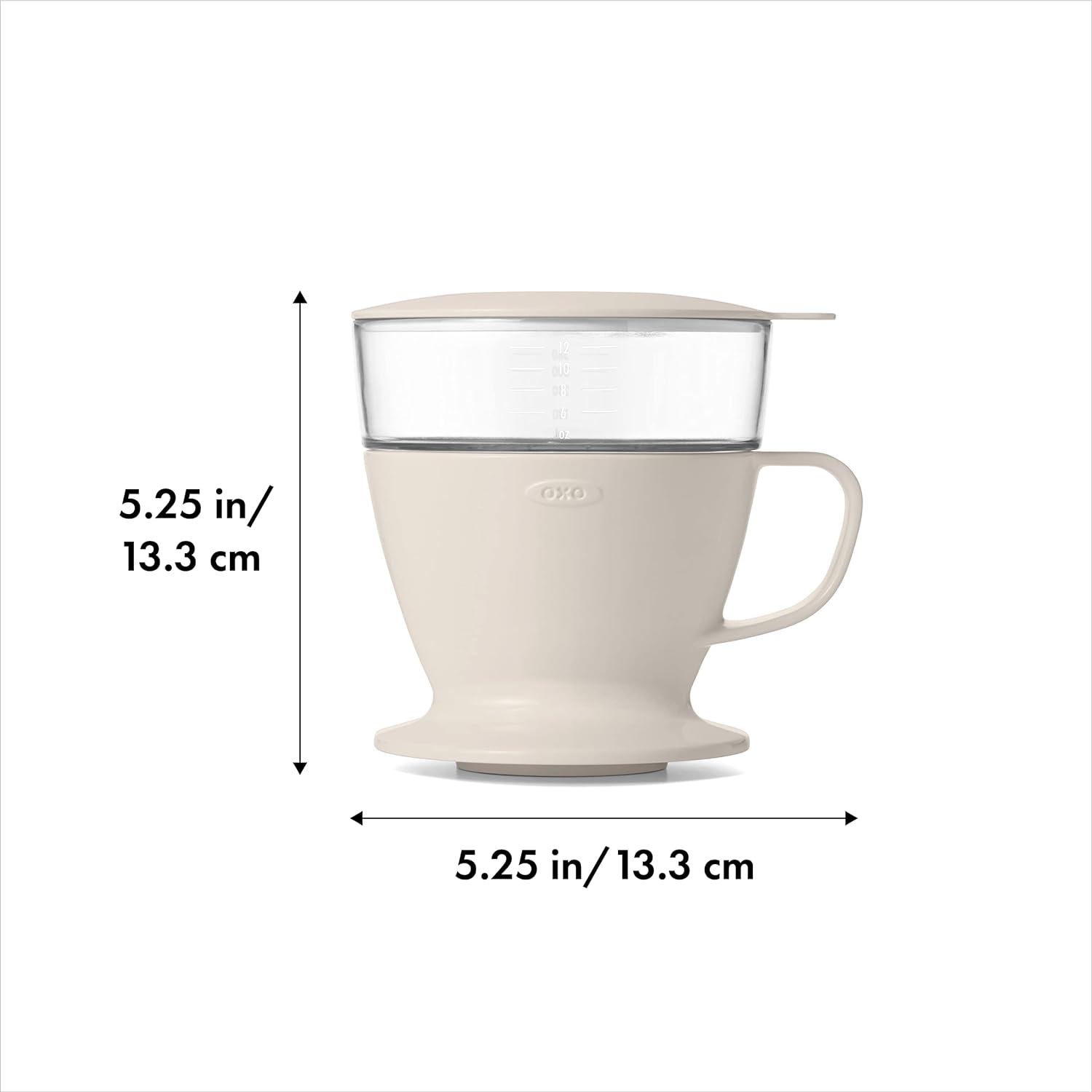 OXO Brew – Cafetera compacta de café frío y cafetera de una sola porción, 12 onzas, color blanco