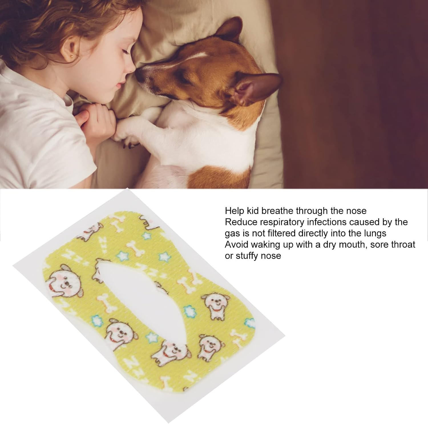 40 unidades de cinta para dormir para niños, calcomanías de corrección bucal para niños, evita ronquidos para dormir, respiración suave reduce los