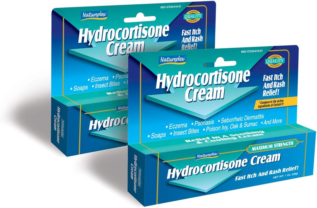 Crema de hidrocortisona para aliviar la picazón y las erupciones rápidas, paquete de 6