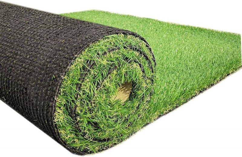 Cestavie Alfombra de césped artificial, 14 x 17 pies, para interiores y exteriores, césped falso para perros, respaldo de goma con drenaje, fácil de