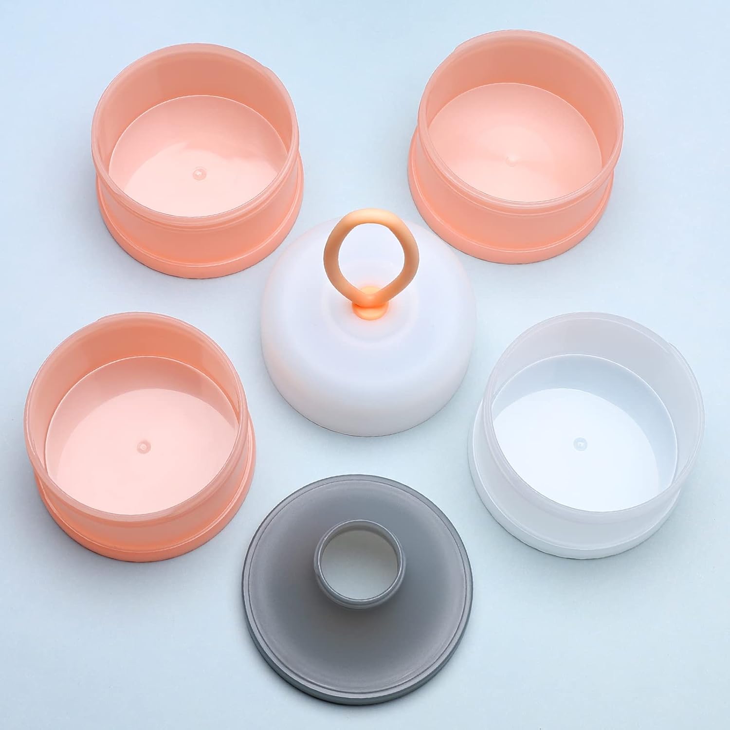 Accmor Dispensador de fórmula de 2 piezas para llevar, contenedor de fórmula portátil apilable para llevar, sin BPA, para leche en polvo para bebés