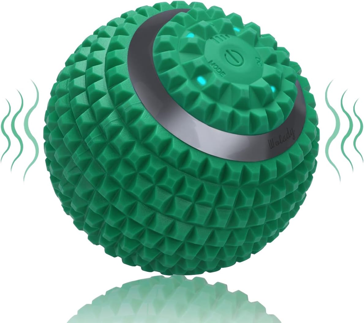 Wolady Bola de masaje vibratoria de 4 velocidades de alta intensidad, rodillo de masaje de yoga, alivio del dolor de tensión muscular y bolas de