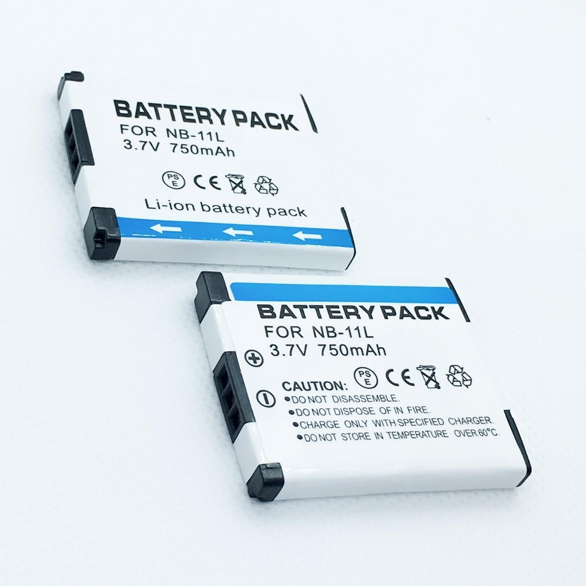 Paquete de 2 baterías recargables de iones de litio Canon NB-11L, NB-11LH
