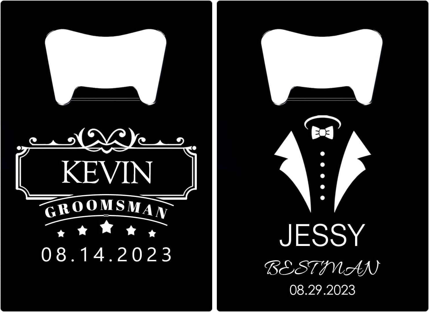 Abrebotellas personalizados, tamaño de tarjeta de crédito, padrinos de boda, regalos para boda, despedida de soltero, abrebotellas de cerveza de