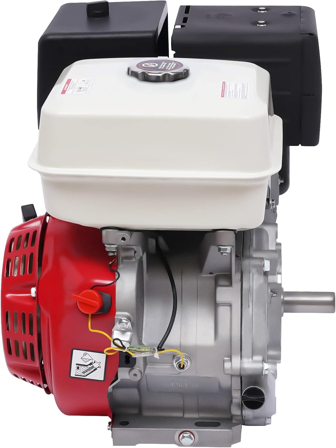 Motor de gas horizontal de 420CC de 4 tiempos 15HP de potencia de gasolina OHV Motor de retroceso para Go Kart (rojo y negro)