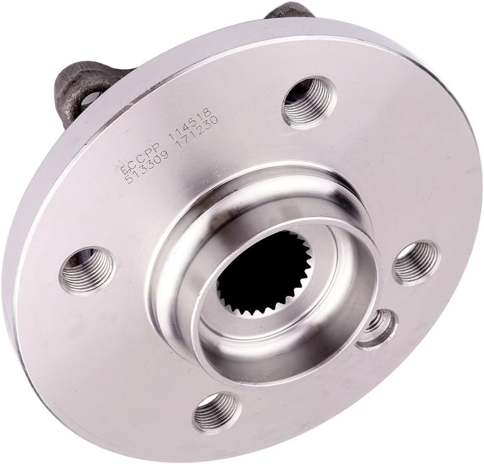 SCITOO 4 unidades de cojinete de rueda delantera y trasera 512427 513309 apto para Mini Cooper 2006-2015 sin ABS 4 lengüetas