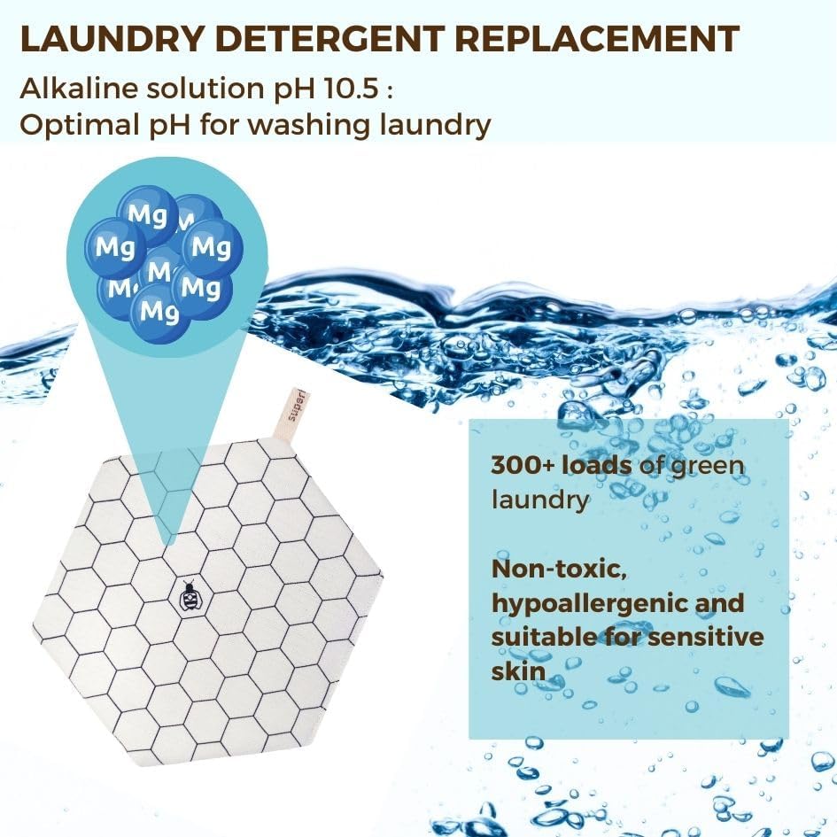 SuperBee Kit de lavandería – Kit de viaje de lavandería ecológico – Ropa de lavandería para pieles sensibles sin químicos – Alternativa de