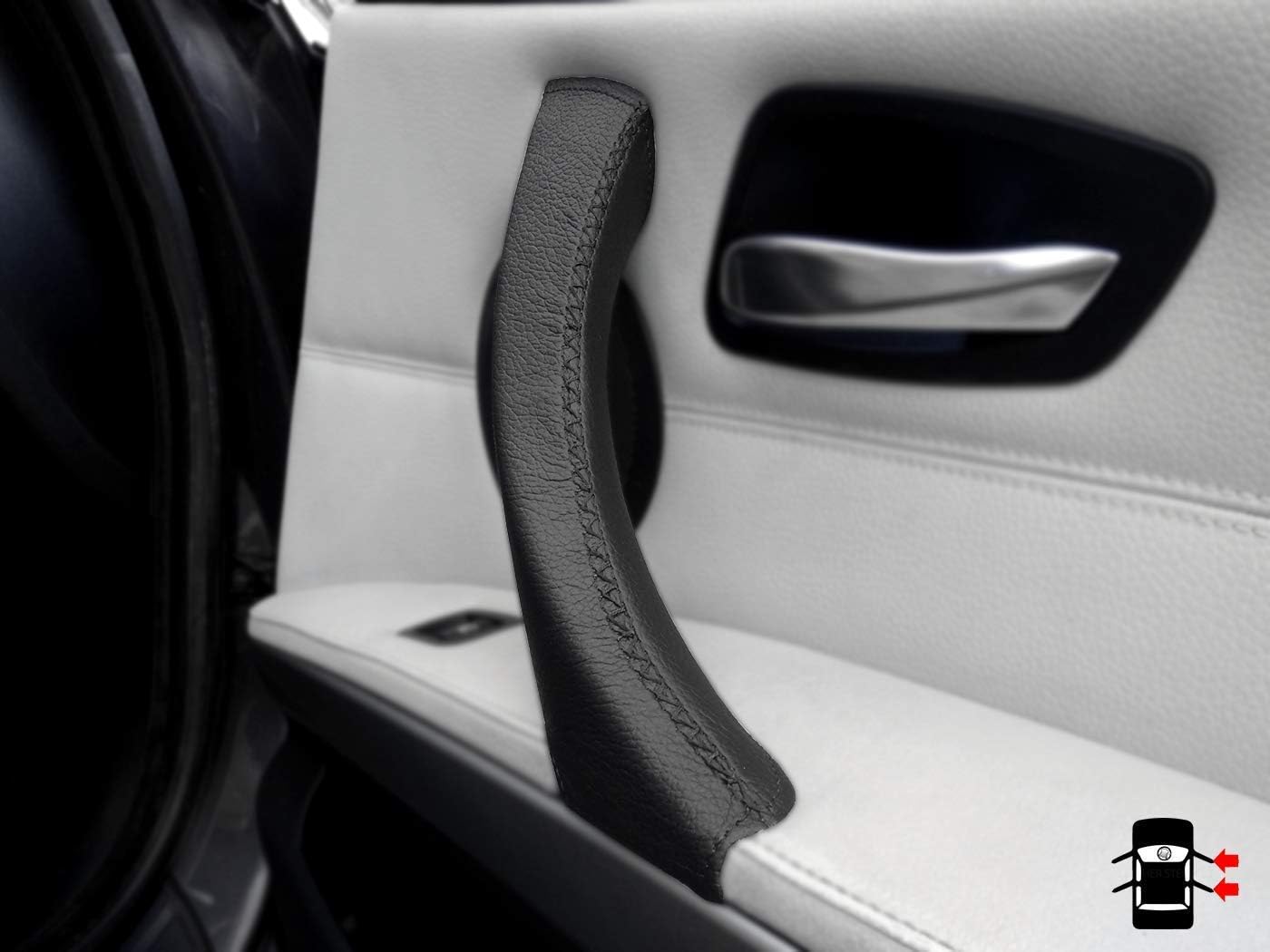 3 Series M Performance Interior Parts – Funda de cuero para manijas de puerta interior – Funda de repuesto original para manija de puerta del