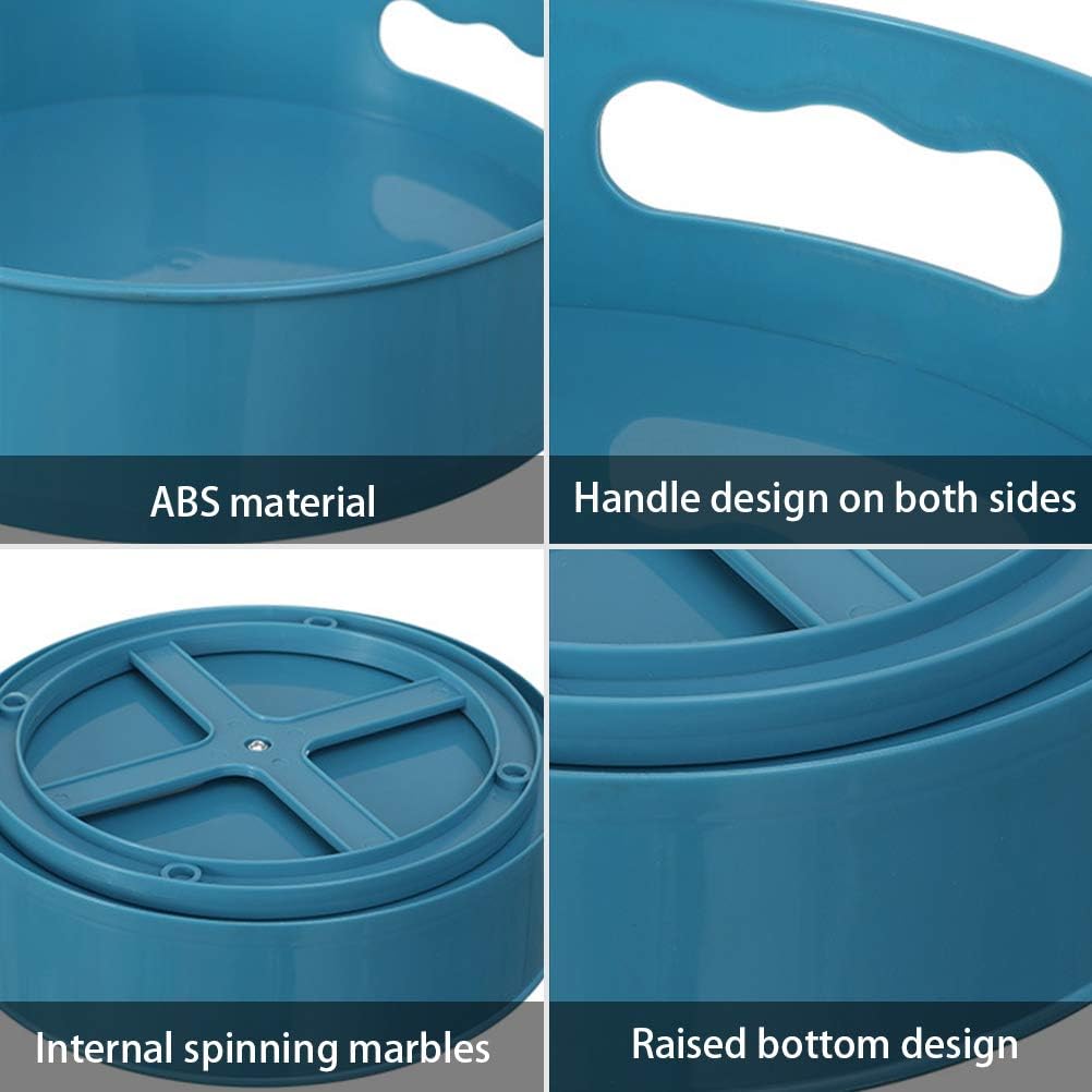 Organizador de especias multifuncional giratorio de 360 para gabinete, cocina, baño, encimera, despensa, almacenamiento con diseño antideslizante y