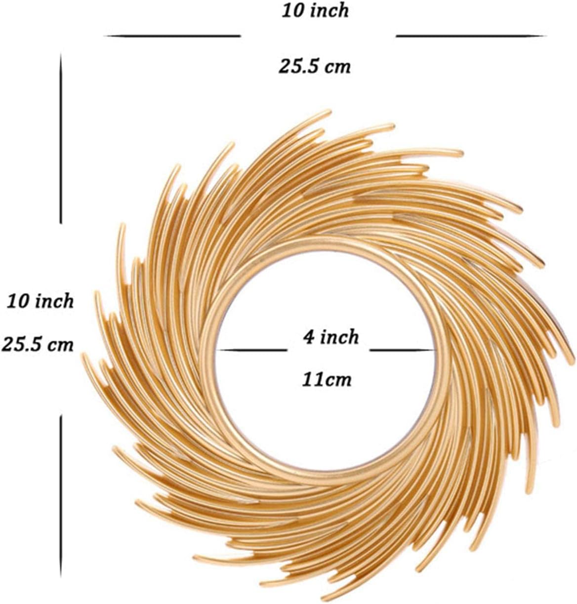 Sunburstt – Espejo de pared dorado de 10 pulgadas, pequeño espejo de pared de metal para decoración del hogar, espejo colgante estilo dormitorio,