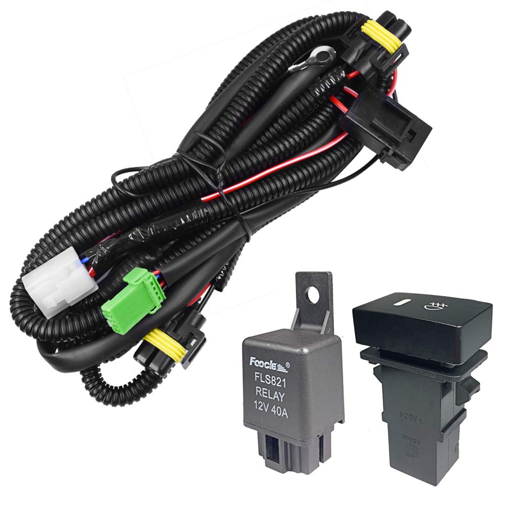 H11 880 881 H9 H8 Lámpara de luz antiniebla Arnés de cableado Conector de cable con relé de 40 A e interruptor de encendidoapagado Kits apto para