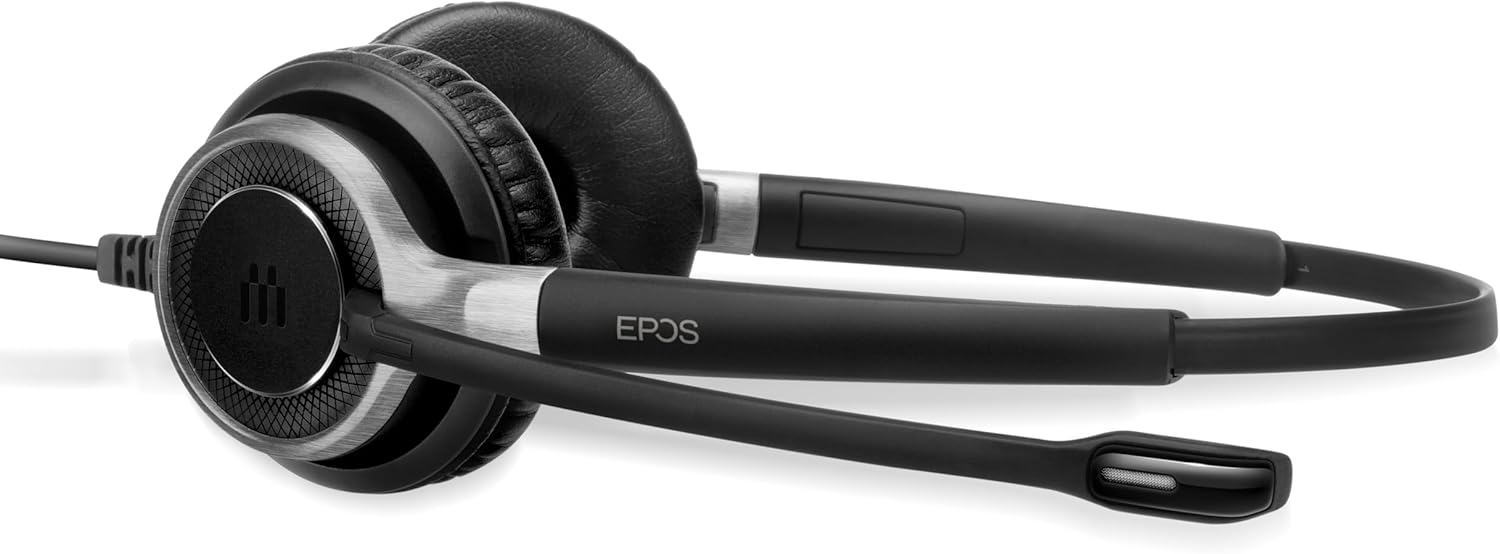 Sennheiser SC 660 ANC USB (508311) – Auriculares de doble cara (binaurales) para negocios  para Skype Empresarial  con sonido HD, micrófono de