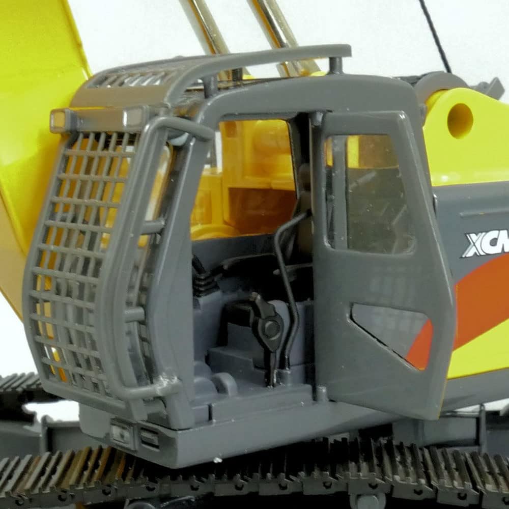 Modelo de escala 135 Zinc Machinery XCMG hidráulico diafragma de pared modelo réplica amarillo dos cubos