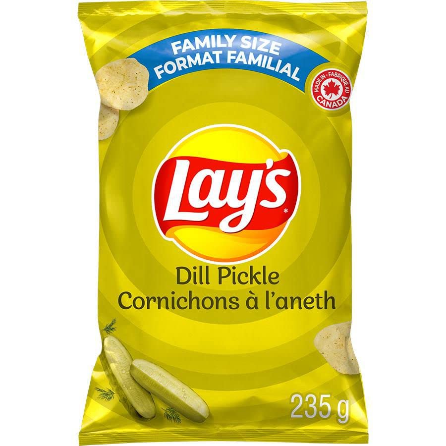 Lay’s – Papas fritas con sabor a pepinillos encurtidos, bolsa tamaño familiar