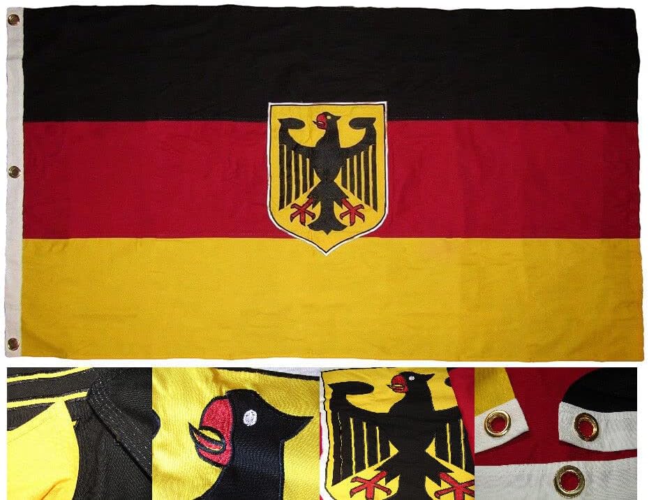 Bandera de ataúd bordada de 100% algodón de Alemania de alta calidad de 5 x 9.5 pies