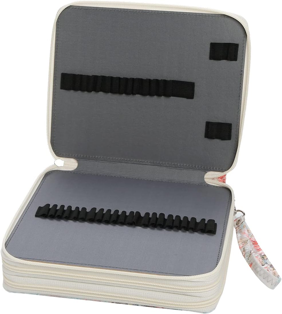 YZK Estuche para lápices de colores con 124 ranuras, de sarga Oxford, con cierre de cremallera, organizador de lápices de colores para bolígrafos de