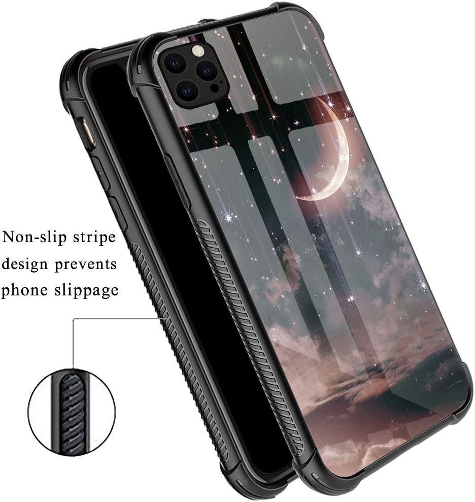 Funda compatible con iPhone 13 Pro, fundas Crescent Nebula 13 Pro para niñas, esquinas reforzadas, TPU suave, a prueba de golpes, compatible con