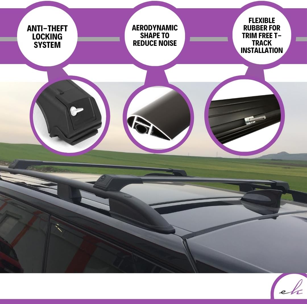 Barras transversales de techo para Subaru XV Crosstrek 2013-2017  Barras transversales de aluminio con bloqueo antirrobo para techo  Compatible con