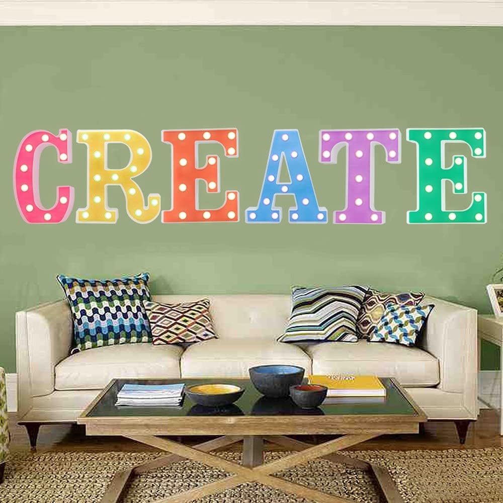 Pooqla Letras con luces LED de marquesina, letras del alfabeto, letreros iluminados para luz nocturna, cumpleaños, bodas, fiestas, lámpara de