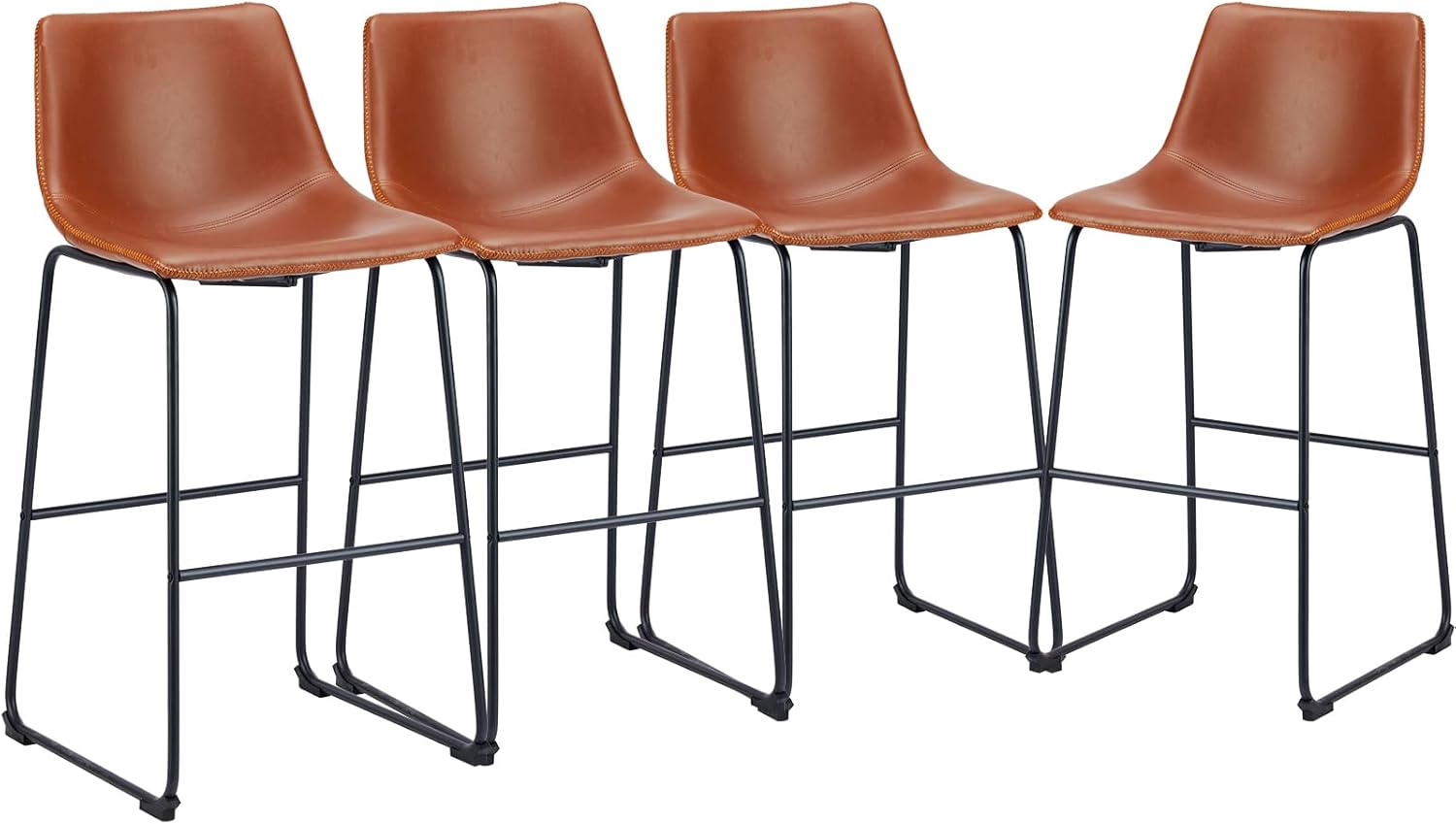 Juego de 4 sillas de comedor, sillas de cocina y comedor, sillas de bar sin brazos de 26 pulgadas, sillas de comedor modernas de mediados de siglo