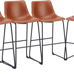 Juego de 4 sillas de comedor, sillas de cocina y comedor, sillas de bar sin brazos de 26 pulgadas, sillas de comedor modernas de mediados de siglo Juego de 4 sillas de comedor, sillas de cocina y comedor, sillas de bar sin brazos de 26 pulgadas, sillas de comedor modernas de mediados de siglo