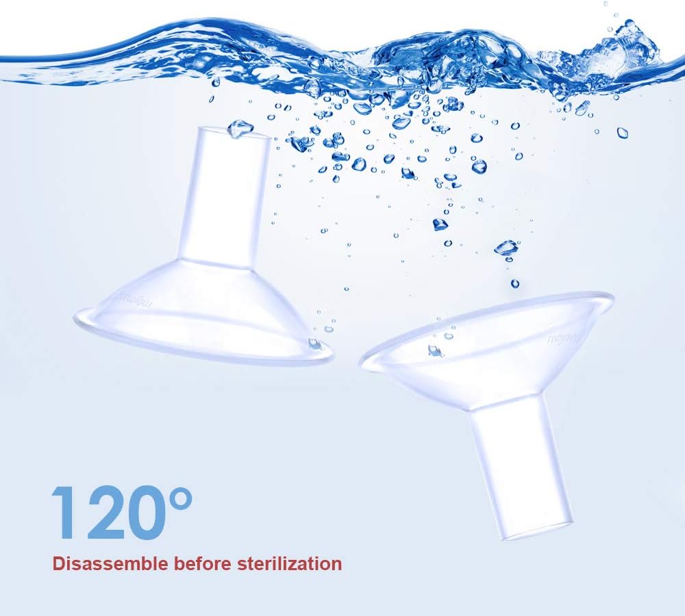 Maymom MyFit Crater Series – Protector de pecho pequeño de 0.551 in, diseño de dos piezas, compatible con extractores de leche Medela no piezas