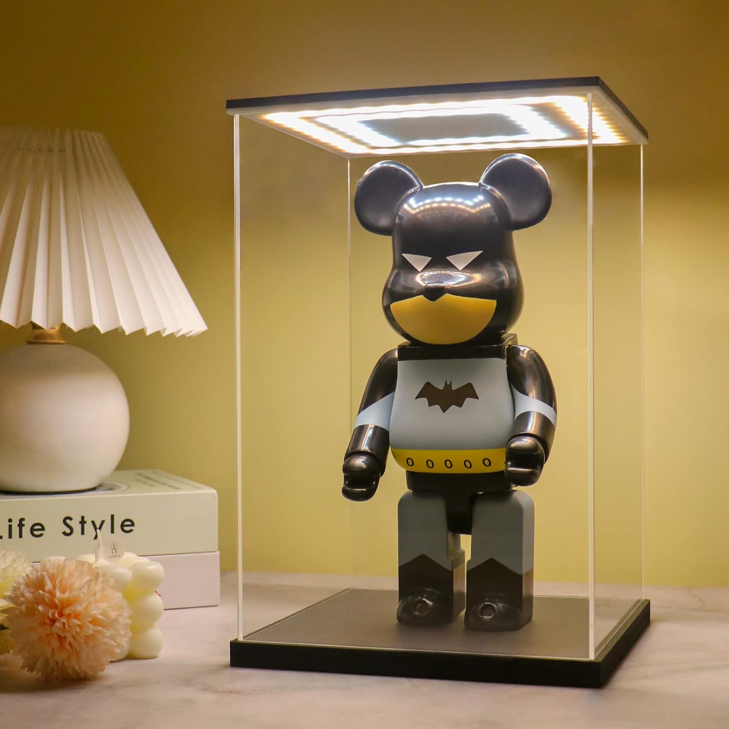 Instnovny Vitrina de acrílico para coleccionables, transparente, modelo de estatua, trofeo, cajas acrílicas para exhibición, figuras de acción,