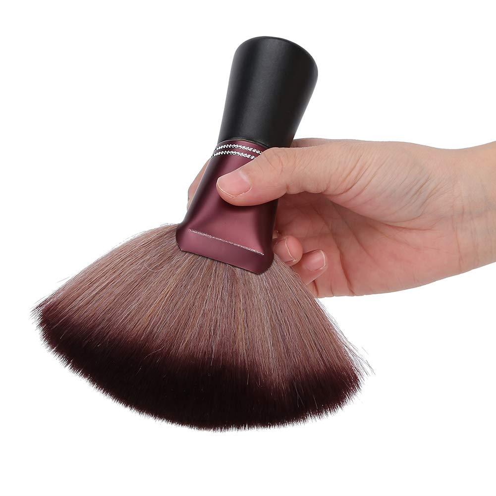 Cepillo de pelo de barrido de pelo de cuello de peluquería, Forma de abanico Peluquería suave Plumero de pelo roto, Cepillo de pelo grueso