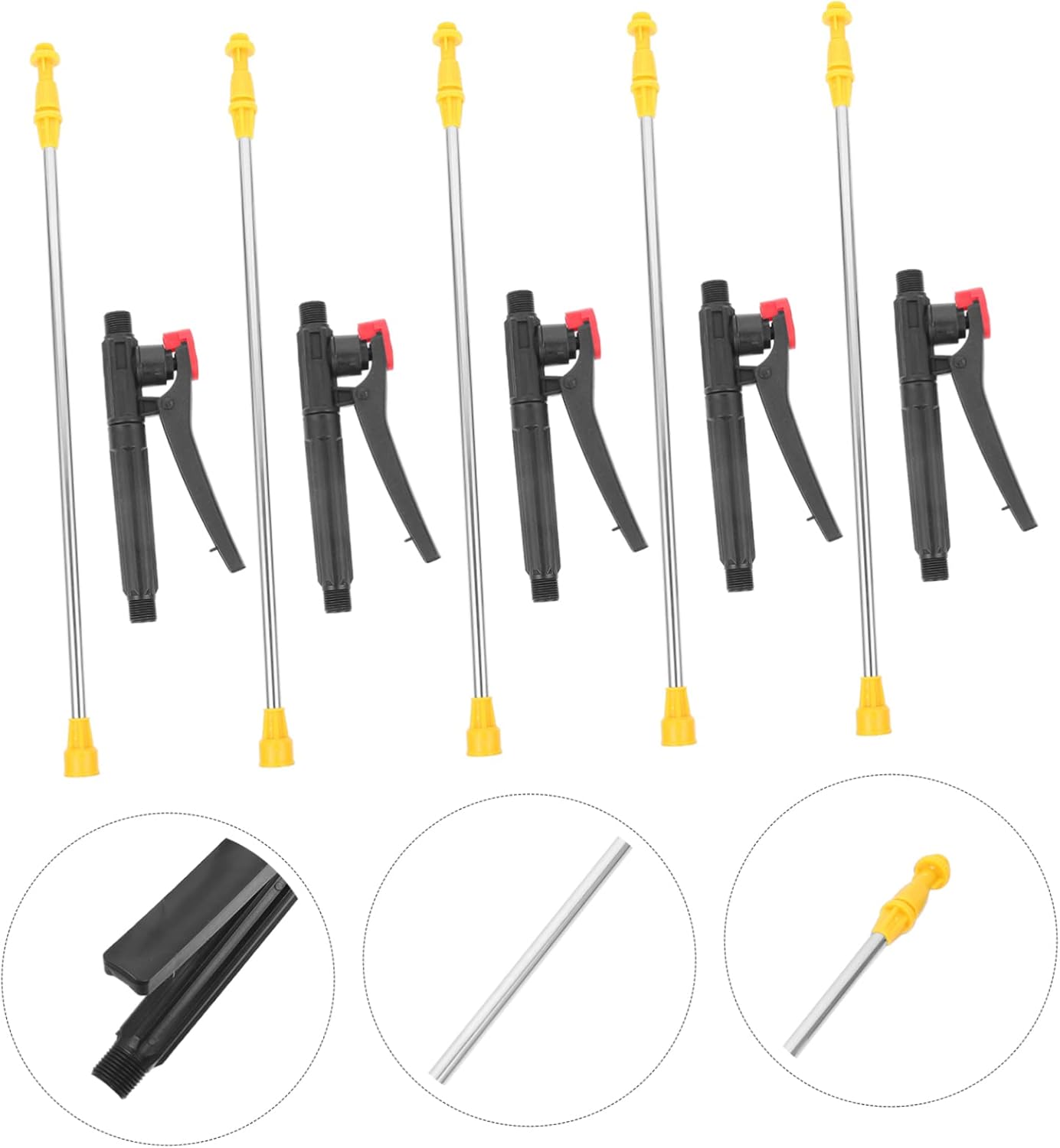 YARNOW 10 piezas de manguera de pluma de pulverización, rociador telescópico, rociador de cabeza de rociador, rociador de varilla telescópica,