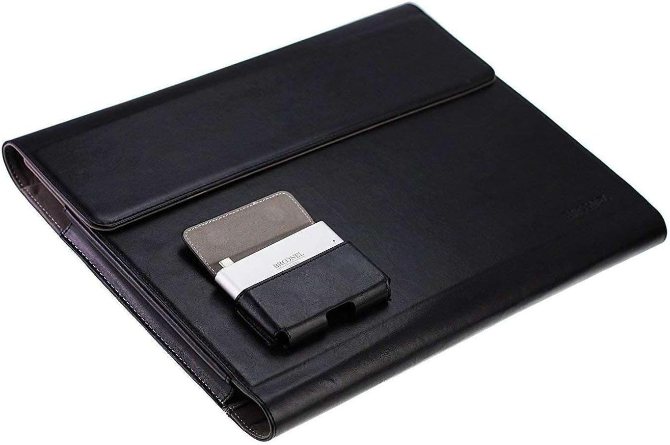 Broonel Black Leather Folio Case – Compatible with CHUWI AeroBook Notebook Ultrabook 13.3 Inch