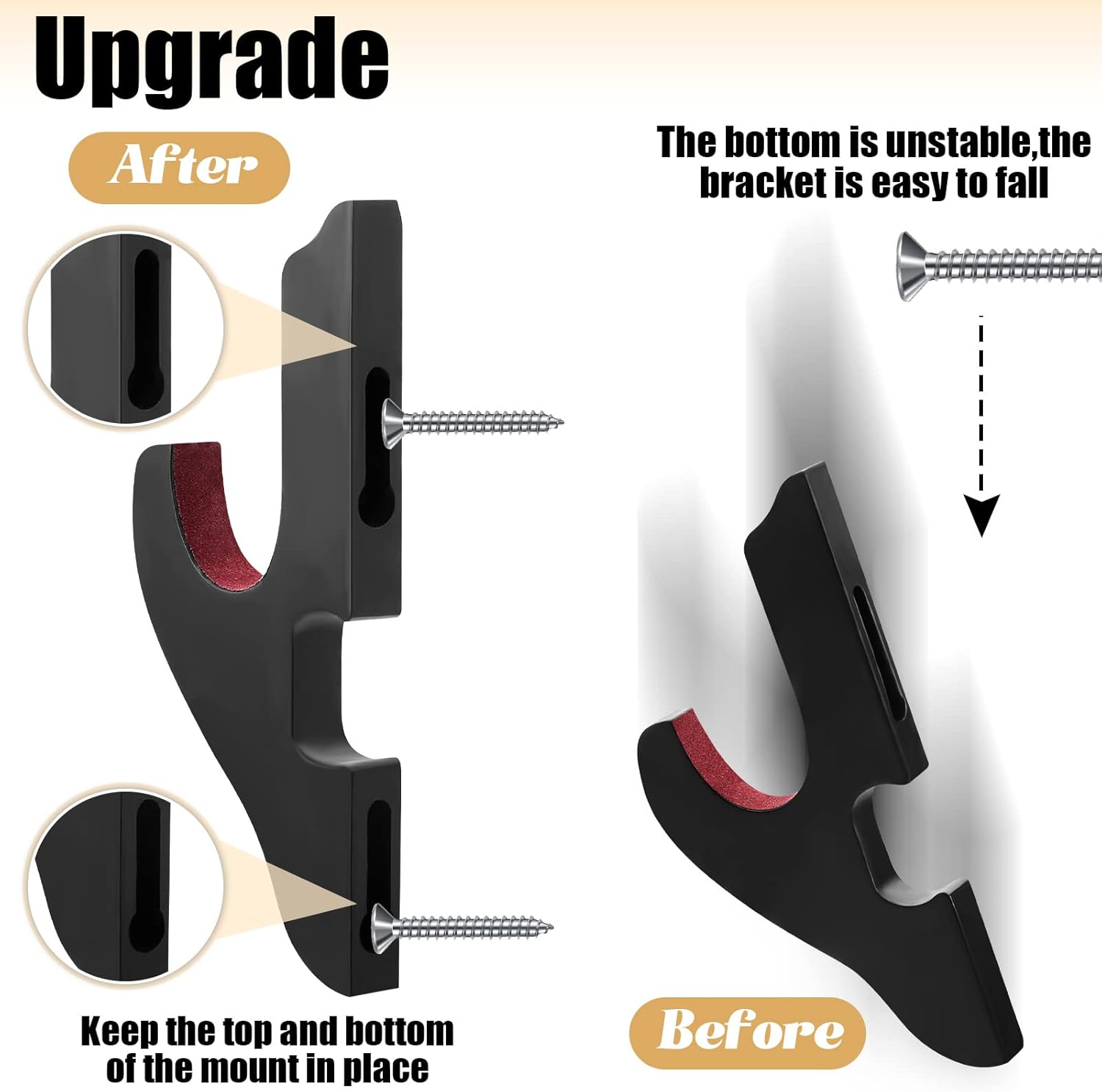 Yookeer Soporte de pared ajustable para espada, 4 piezas, soporte de madera para armas de artes marciales, soporte para armas samurái, montaje en