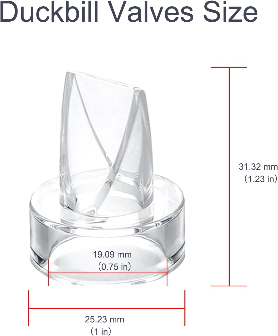 SKYWOT Paquete de 6 válvulas de pico de pato para extractor de leche portátil, accesorios manos libres, válvulas universales de pico de pato, etc.,