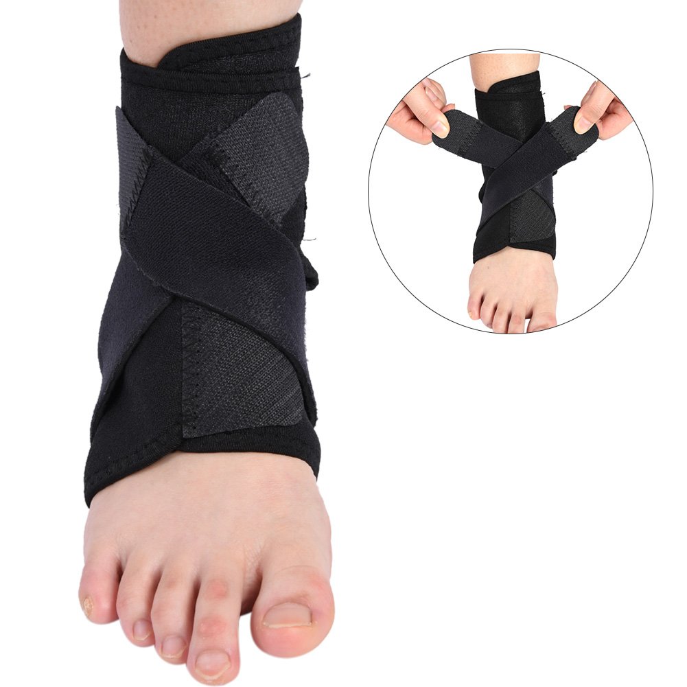 ANKROYU Tobillera transpirable, soporte estabilizador de tobillo, férula de neopreno ajustable para esguince, deporte para hombres y mujeres