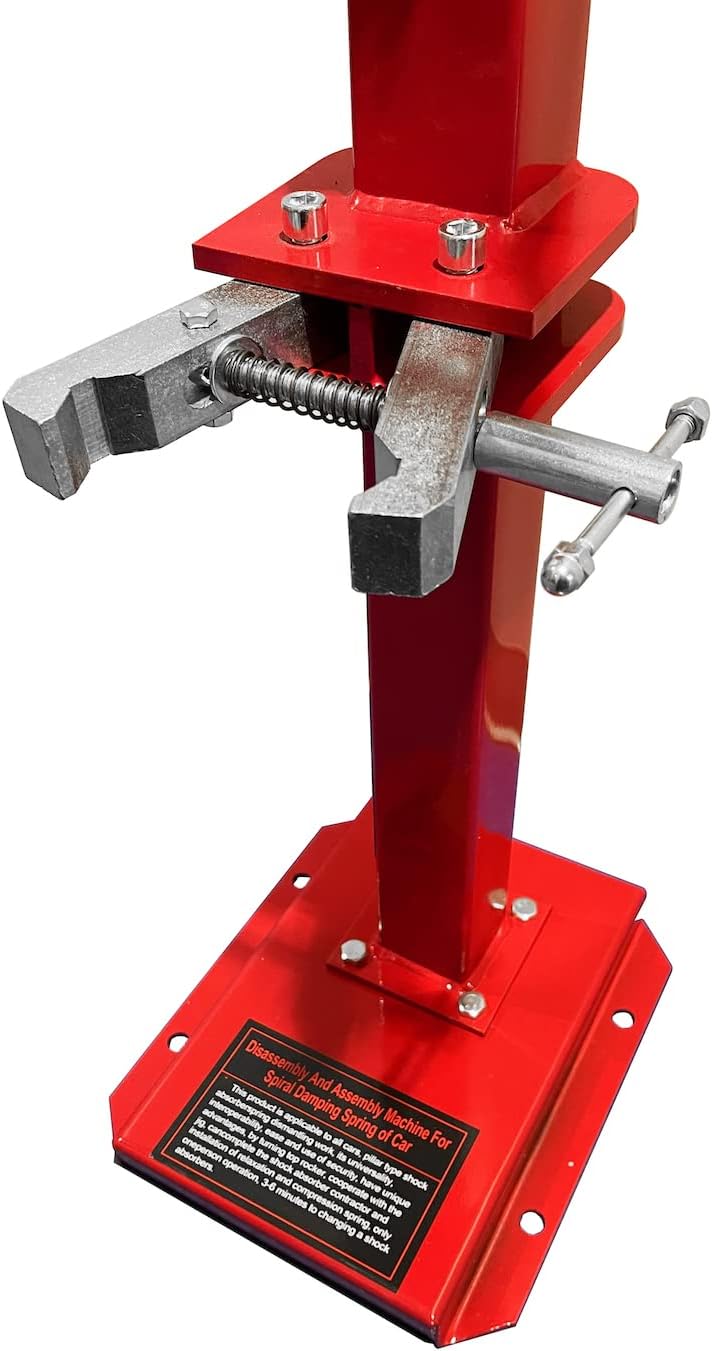 HTTMT – Compresor de resorte automático para vehículos hidráulicos de servicio pesado rojo Mano, compresor de bobina de resorte, mango de elevación