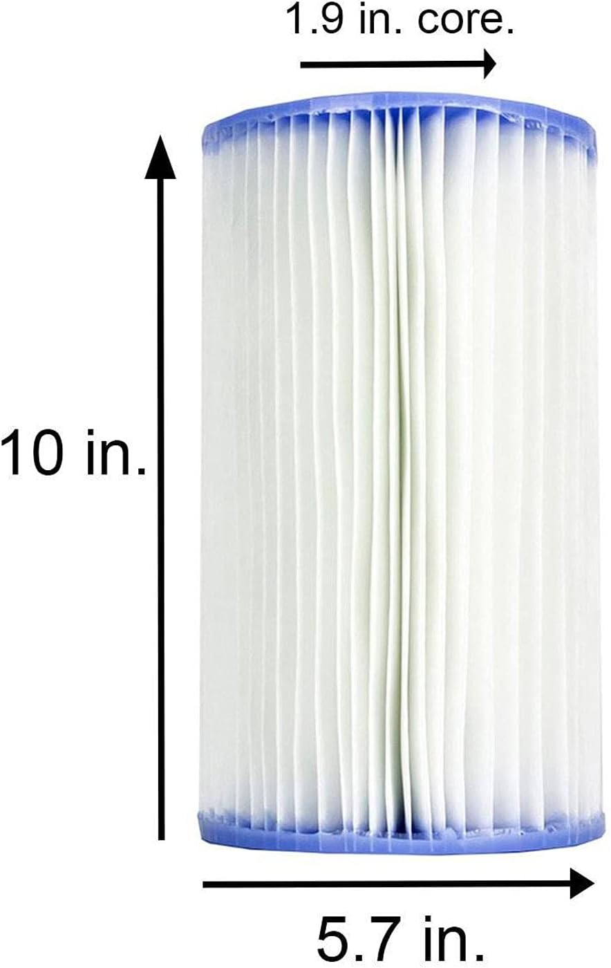 Intex 29005E – Cartucho de bomba de filtro de material Dacron de repuesto para piscina tipo B (6 unidades)