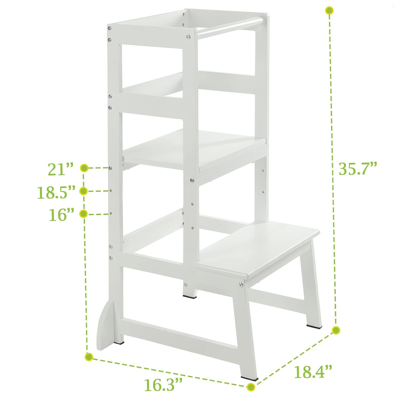 Taburete de cocina ajustable en altura para niños pequeños, taburete de aprendizaje Montessori para niños, torre de pie para bebé, ayudante de pie