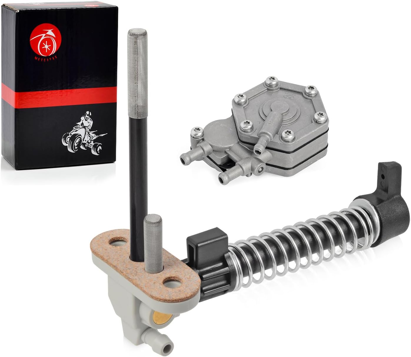 Bomba de combustible y válvula de combustible Petcock y pomo de palanca Kit de resorte para Polaris Scrambler 500 1998-2001 Magnum 425 1997-1998 Big