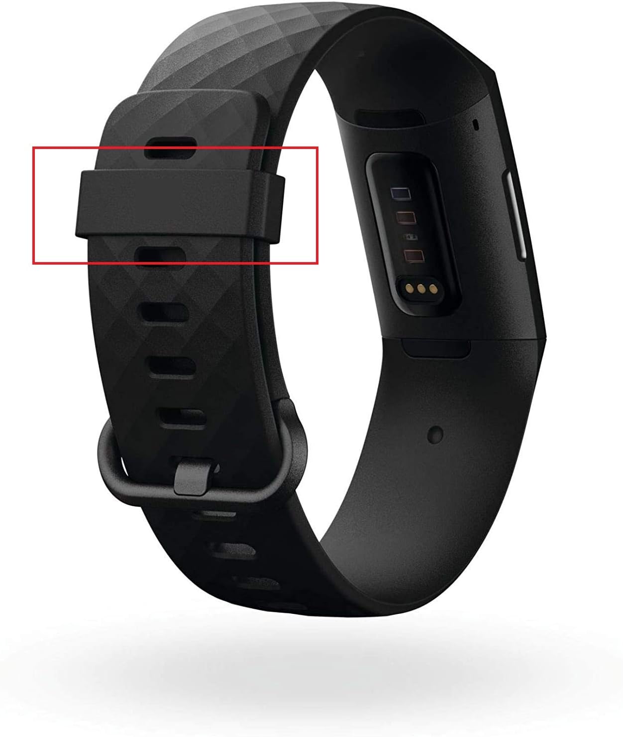 Anillo de cierre de repuesto compatible con Fitbit Charge 6Charge 5Charge 4Charge 3, Charge 3 SECharge 2 Bandas (paquete de 6) Conector de silicona