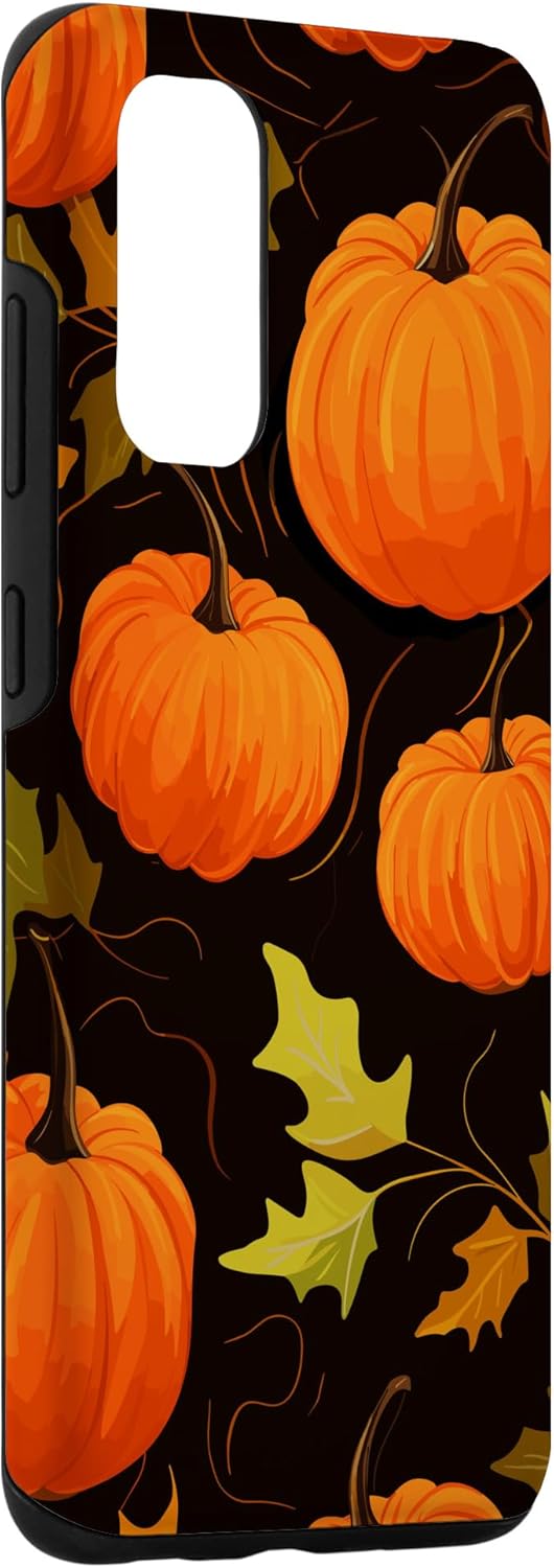 Galaxy S20 Otoño Hojas y Calabazas Patrón Halloween Niña Mujer Otoño Caso