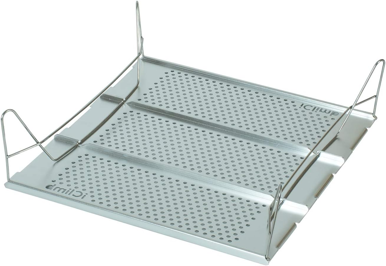 iClimb Mini mesa plegable individual ultraligera y compacta para mochileros, camping, senderismo, playa, picnic (plata – L)