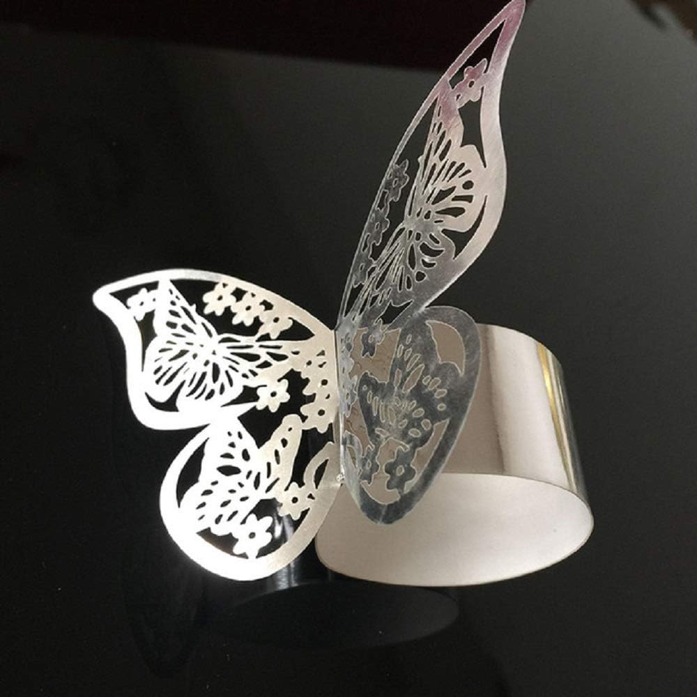 Servilleteros de papel de mariposa 3D cortados con láser, para Día de Acción de Gracias, Pascua, Navidad, hogar, cocina, hotel, cenas, mesas, hogar,