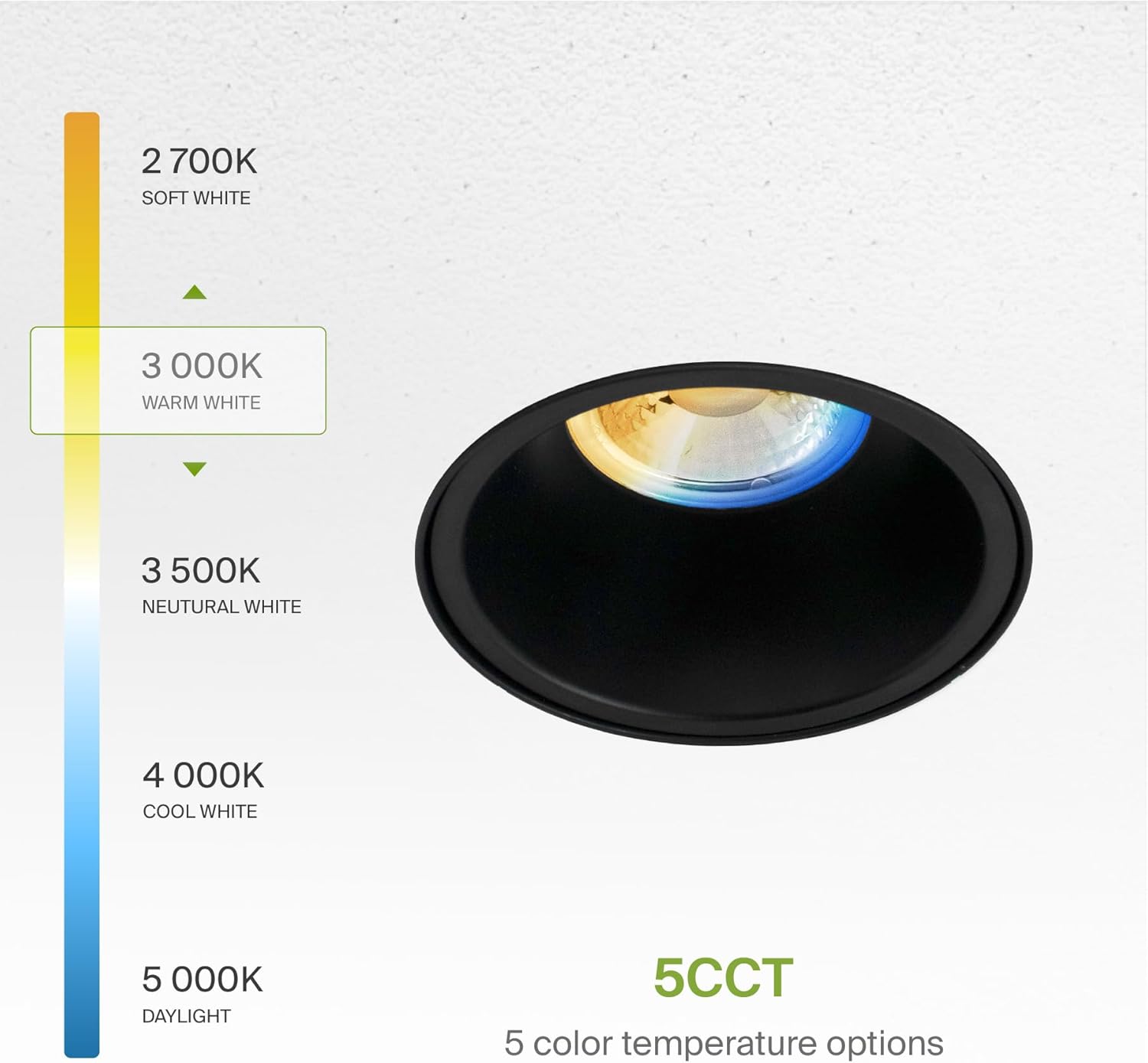 ASD Trimless – Lámpara LED empotrable de 3 pulgadas, lámpara de techo de 12 W y 120 V, luz LED redonda regulable sin lata con caja de conexiones,