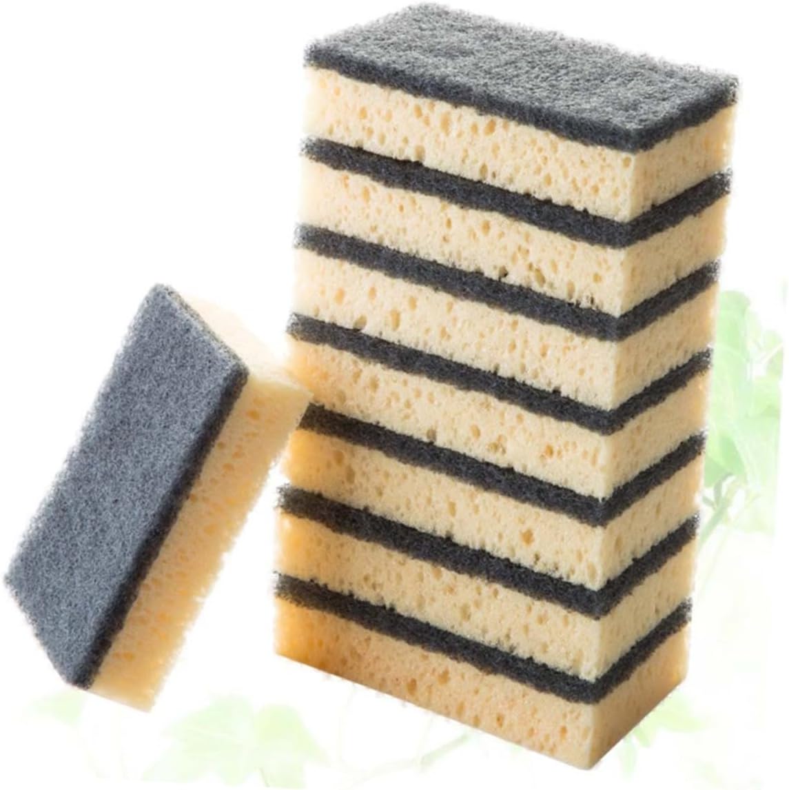 DOITOOL 8 esponjas a granel limpiador de platos Nubuck limpiador esponja de cocina esponja de limpieza de platos esponja de lavado de platos forma
