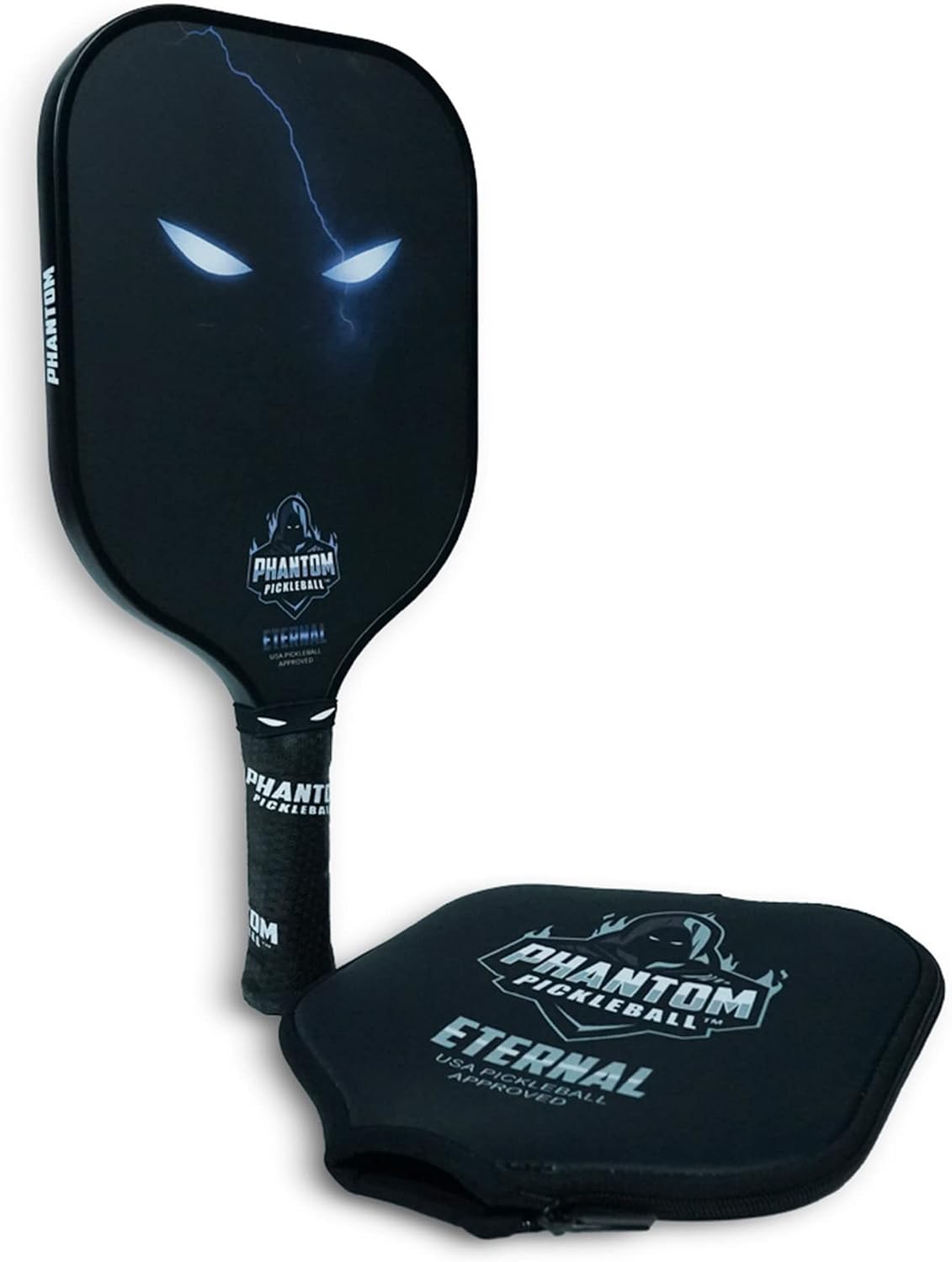 Phantom Eternal – Paleta de pickleball T700 de fibra de carbono de 0.551 in con cubierta de paleta de pickleball – Paletas de pickleball aprobadas