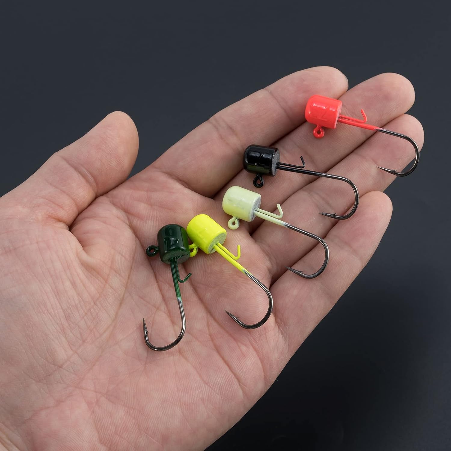 Alwonder Ned Rig – Paquete de 10 plantillas de hongos de pesca, varios colores, cabezas de plantilla de gancho Mustad para cebo de plástico suave de