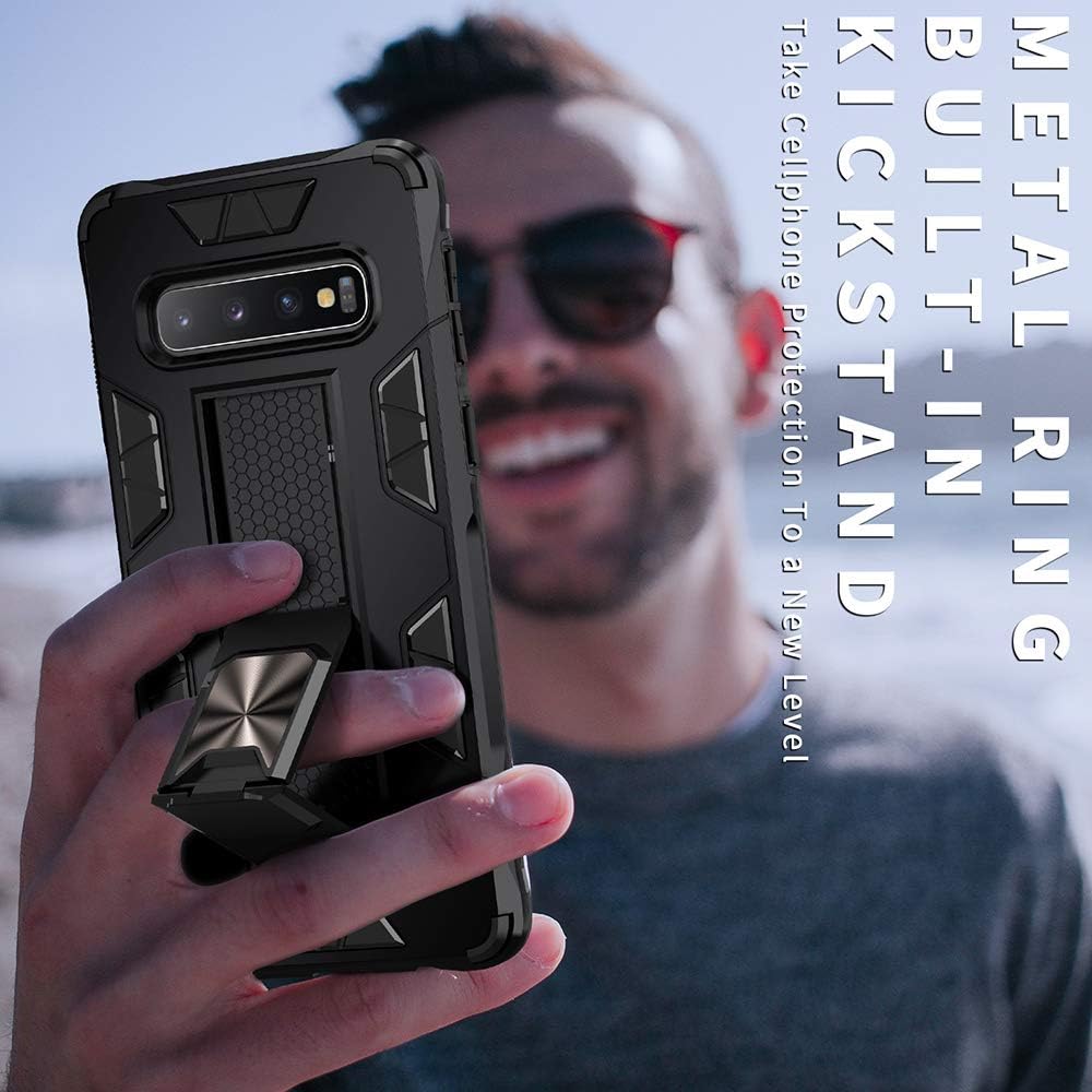 Funda Samsung Galaxy S10 Plus para Samsung Galaxy S10+ de grado militar, funda con función atril incorporada, armadura, resistente, a prueba de