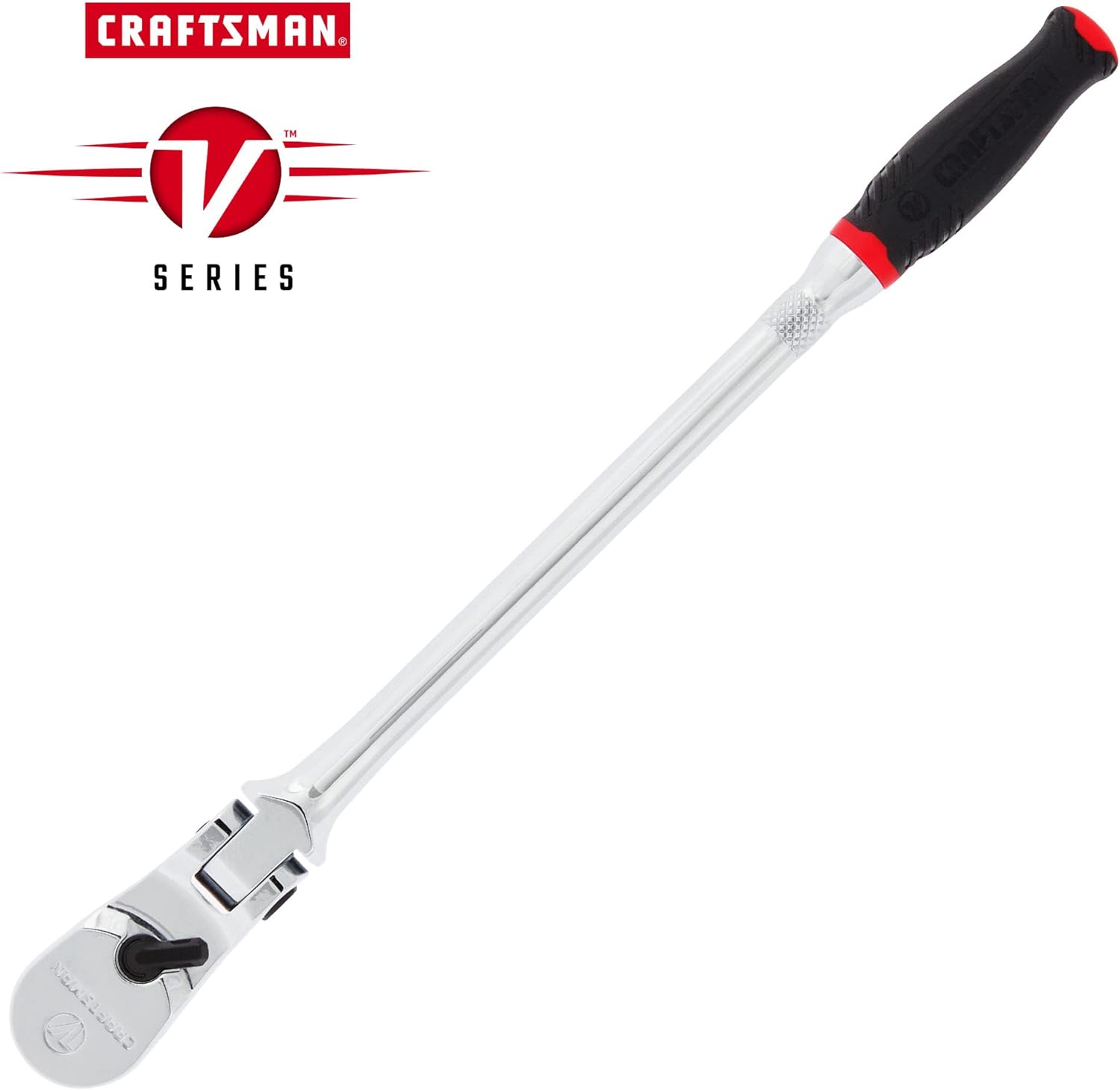 CRAFTSMAN Trinquete Serie V, accionamiento de 14 pulgada, 80 dientes, cabeza flexible XL agarre cómodo (CMMT86306V)