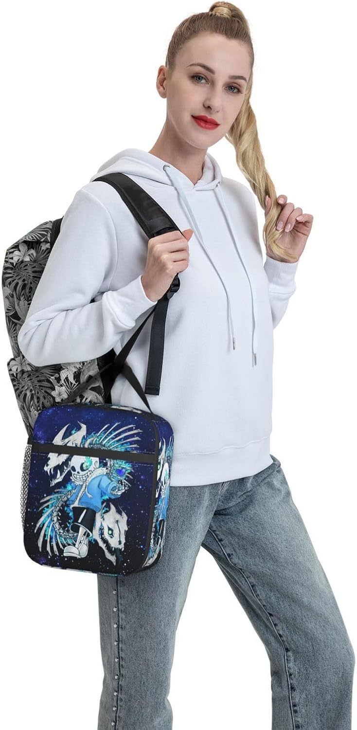 Un-der_tale Sans – Lonchera aislada, reutilizable, portátil, para mujeres, hombres, trabajo, oficina, picnic, viajes