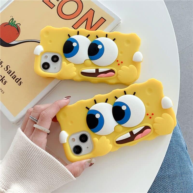Funda ultra gruesa y suave para iPhone 3D de dibujos animados de animación de animación, encantadora, adorable, divertida, para niños y niñas (para